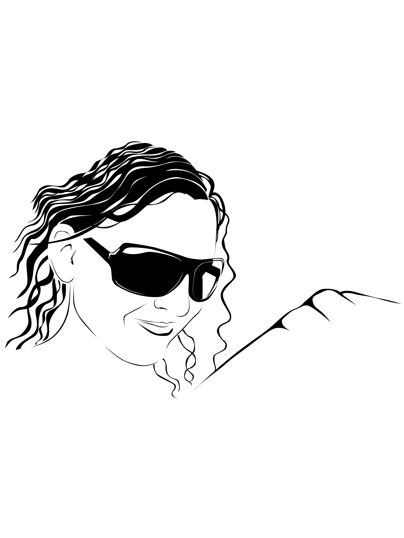 Original artwork by Mark of a woman driving