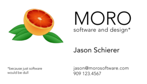 example of a business card design